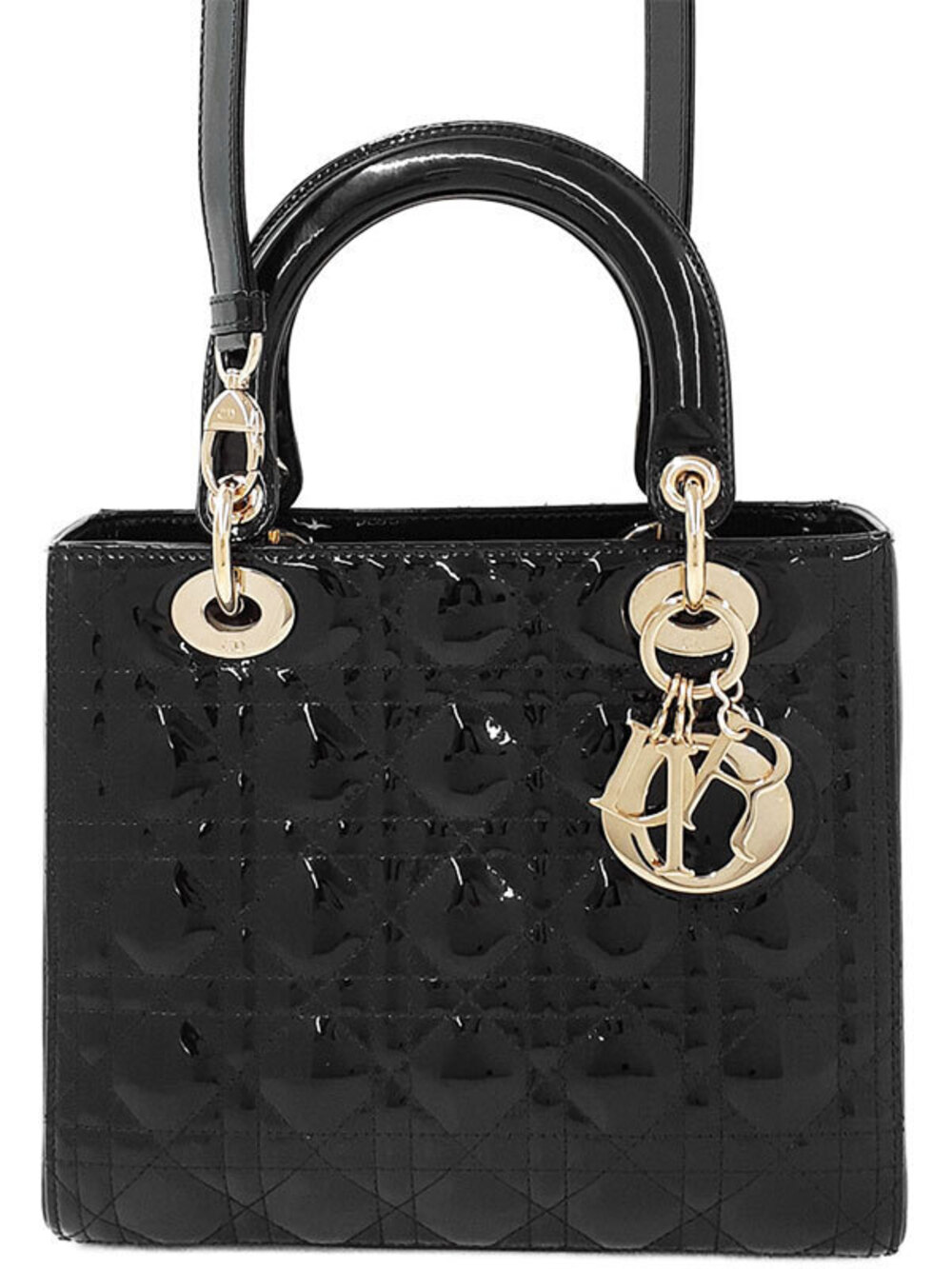Christian Dior Cannage Quilted Lady Dior 2way bag